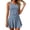 Blue #021, variant on Womens 2 Piece Tankini Swimsuit Sleeveless Scoop Neck Top with Skirted Bottom Gradient Bathing Suit Modest Swimwear for Beach Pool Vacation, 2XL