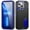 Black +Dark Blue, variant on For Apple iPhone 11 (XI6.1) PEAK 3in1 Toughest Hybrid with Stand Cover Case - Black/Red