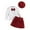 C-4306Wine, variant on TEDOYE Girls Outfits Sets Toddler Kids Ribbed Bow Tops Skirt Hat 3 Piece Casual Winter Outfits For School Autumn Fall Holiday Wear, 6-7 Years