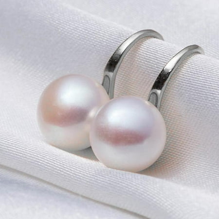 Naked Golf - ON SALE - Naked IOBI Pearl Bead Hook Earrings 14K White Gold plated