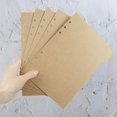 AUEAR, 3 Sets A5 Kraft Paper Divider 6 Holes Ring Index Page Tab Cards