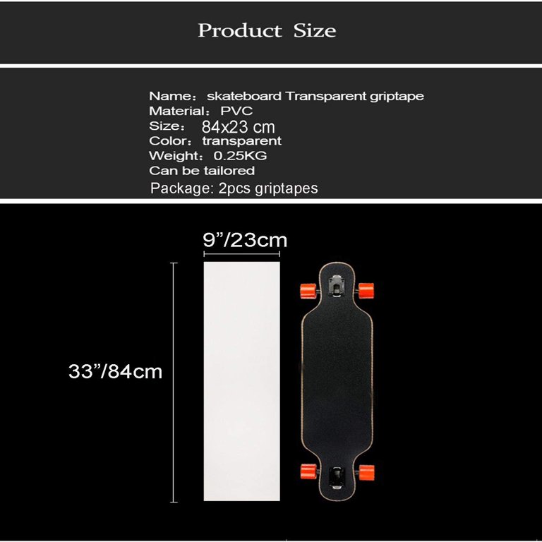 Venom Professional Grade Skateboard Griptape 9 x 33 - Clear –