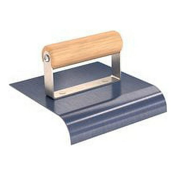 Bon 22-898 Edger - Blue Steel 6-inch X 6-inch - 1-inch Radius 1 1/8-inch Lip Wood Handle