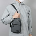thumbnail image 4 of Bolso bandolera para hombre | Bolso de pecho ligero e impermeable de 0,2 kg | Mochila bandolera multifuncional para deportes al aire libre con puerto para auriculares para viajes y ocio, 4 of 6
