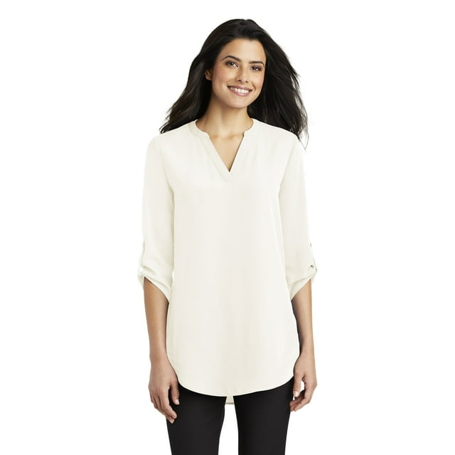 Port Authority Blouse Tunique à Manches 3/4 pour Femmes