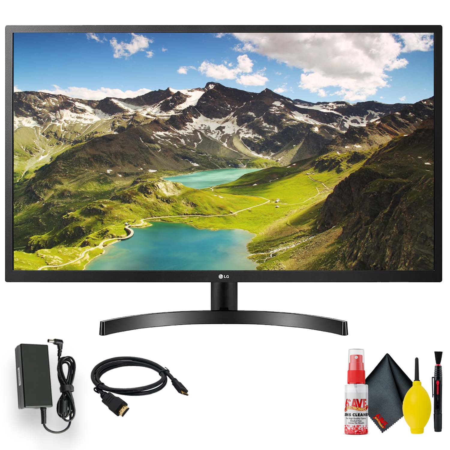 LG 32MN600P-B 31.5'' Full HD 1920 x 1080 IPS Monitor with AMD FreeSync +  Display Port and HDMI Inputs (2020 Model) + HDMI Cable, Cleaning Set and  More - Bundle - Walmart.com