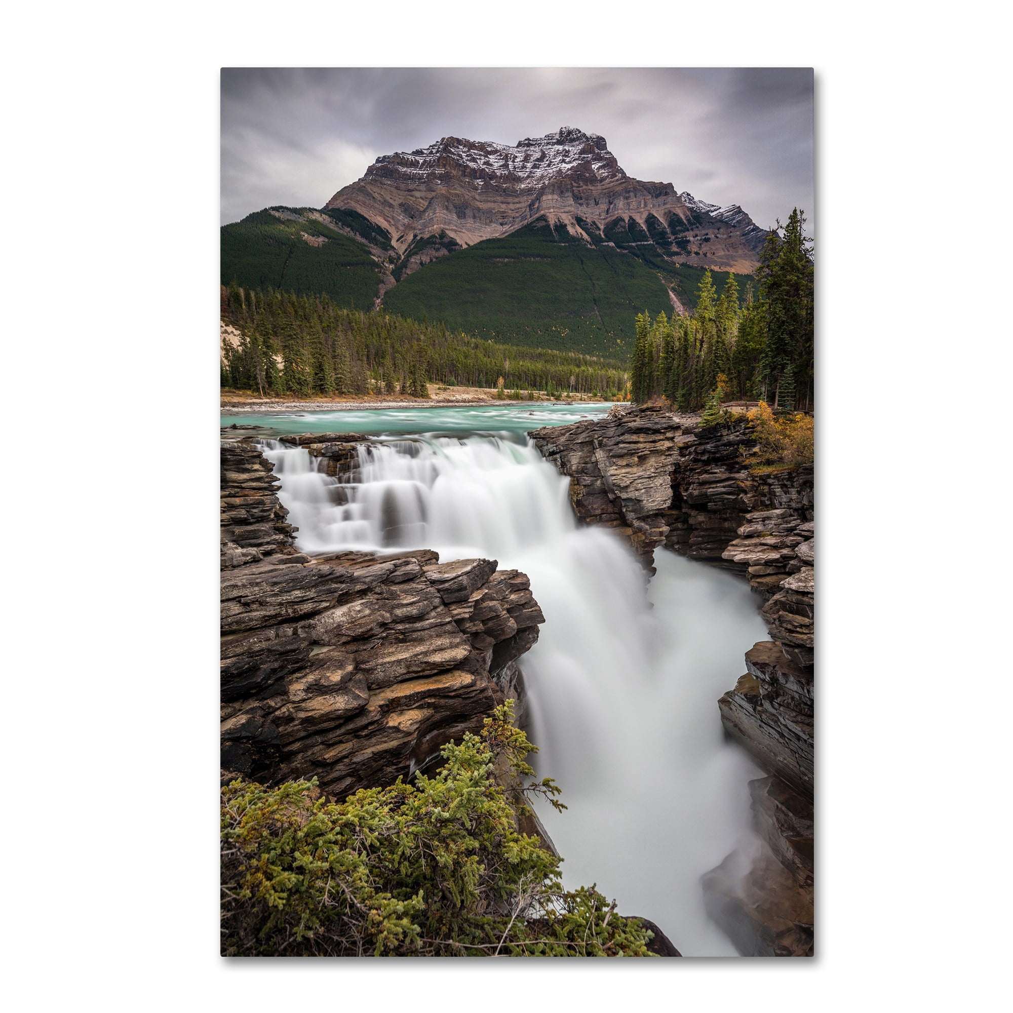Trademark Fine Art 'Athabasca Falls' Canvas Art by Pierre Leclerc