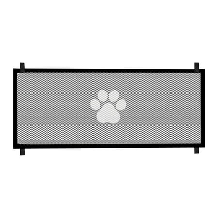 Adjustable Dog Gate for Stairs & Doorways 30.7 Tall Pet Safety Gate with Breathable Mesh Screen Indoor Barrier Fits 70.8 Wide Openings for Puppies & Dogs