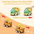 thumbnail image 3 of Kids Dinosaur Toy, 6Pcs Pull Back Construction Cars With Play Mat For Toddler, Baby, 3 of 4