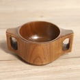 thumbnail image 6 of Wooden Feeding Bowl with Dual Handles for Baby Training Tableware, 6 of 8
