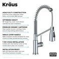 thumbnail image 3 of Kraus Kpf-1617 Coda 1.8 GPM Single Hole Pre-Rinse Kitchen Faucet - Black, 3 of 7
