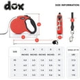 thumbnail image 4 of DDOXX Red Retractable Dog Leash - Strong Nylon Strips, Break & Lock System - L | 16.4 ft | 110.2 lbs, 4 of 25