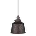 thumbnail image 1 of Instant Pendant Recessed Light Conversion Kit Rustic Iron Metal Dome Shade, 1 of 3