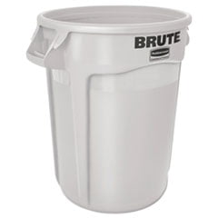 Rubbermaid Commercial Brute Rollout Container Square Plastic 50gal Gray 9W27GY 