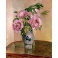 thumbnail image 2 of Pissarro, Camille 26x32 Black Ornate Wood Framed with Double Matting Museum Art Print Titled - Bouquet of Pink Peonies, 2 of 4