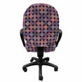 thumbnail image 3 of Abstract Office Chair Slipcover, Mosaic Retro Inspired Polka Dots Pattern Pastel Circles with Geometric Design, Protective Stretch Decorative Fabric Cover, Standard Size, Multicolor, by Ambesonne, 3 of 5