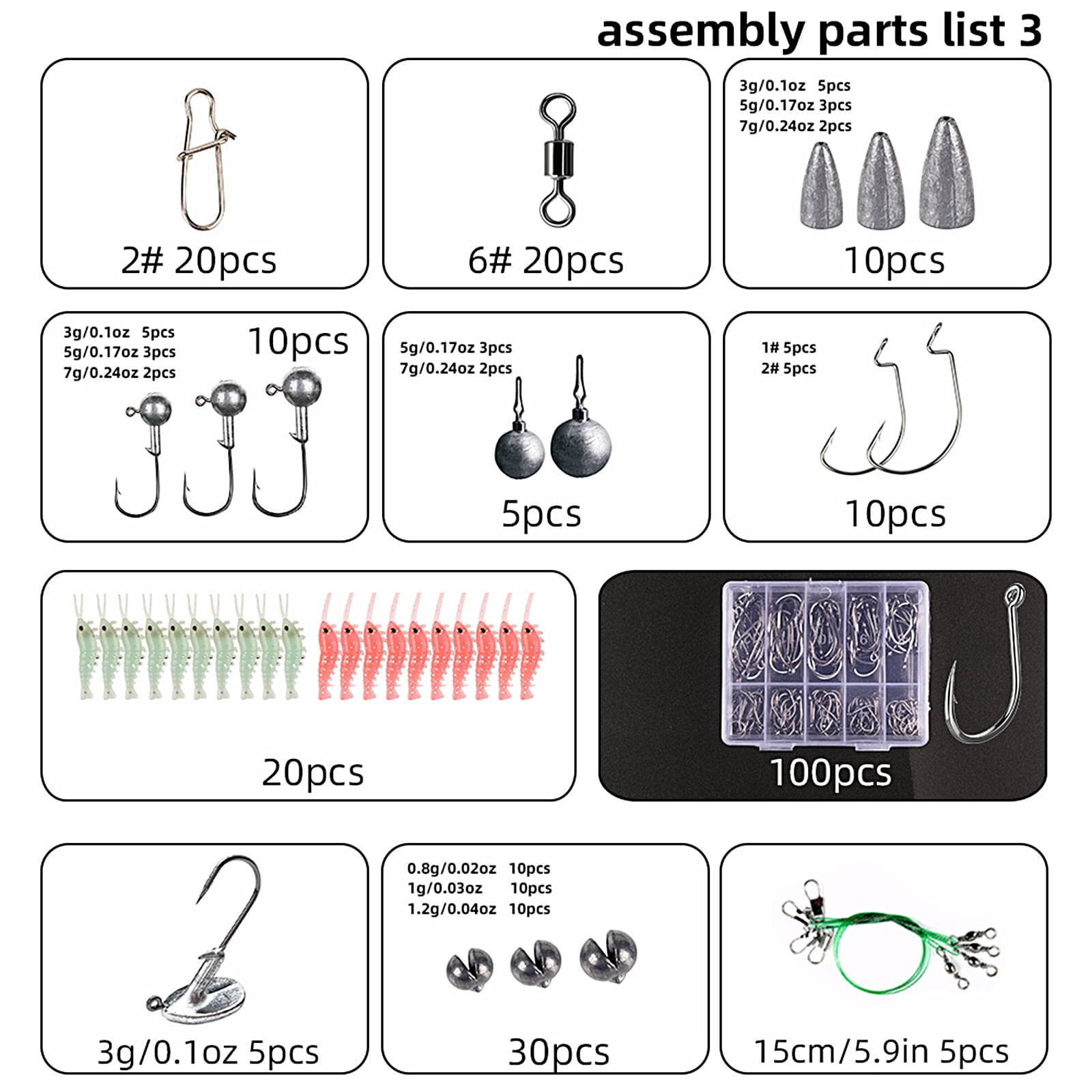 Eccomum 327 PCS Fishing Lures, Fishing Tackle Box with Tackle Included, Crankbaits, Hooks, Weights, Other Accessories, Fishing Lure Bait Gear Equipment Kit for Me Freshwater Bass
