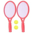 thumbnail image 4 of KAKOWELY Kids Racket 1 Pair of Children's Tennis Racket Kids Plastic Badminton Rackets Game Props for Kindergarten Primary School (Size S Random Pattern), 4 of 5