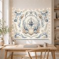 thumbnail image 5 of Nautical Compass and Seashells on Pale Blue Background, Serene Coastal Style for Beach Lovers, Decorative Wall Art Housewarming Gift Tapestry Wall Hanging for Bedroom and Living Room, 5 of 7