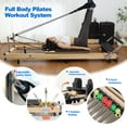 thumbnail image 5 of Foldable Pilates Reformer Machine - Studio-Grade Oak Wood Pilates Machine Bed Yoga Exercise Strength Training Equipment for Home Gym Workout (Black), 5 of 10