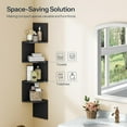 thumbnail image 6 of HOOBRO Corner Shelf, Set of 2 Floating Corner Shelves, 4-Tier Wall-Mounted Corner Bookshelves for Living Room, Bedroom, Bathroom, Home Office Decor, Black BK25BJP201, 6 of 7