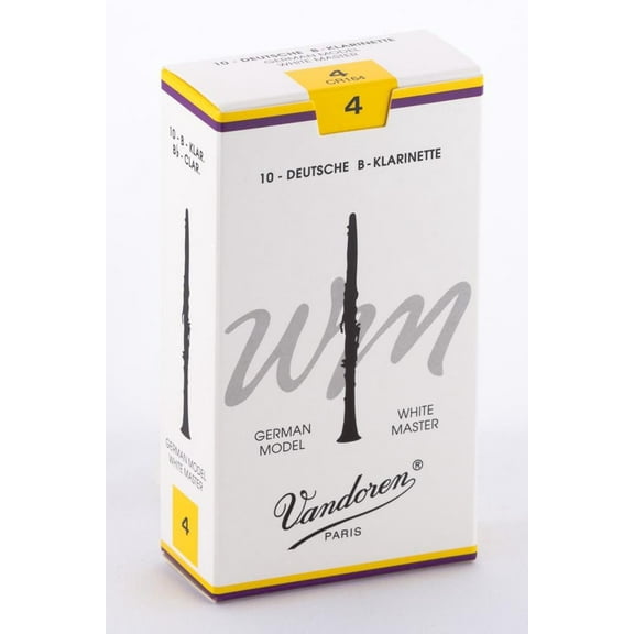 Vandoren White Master German Bb Clarinet Reeds / Non-Traditional Cut - 10 Per Box
