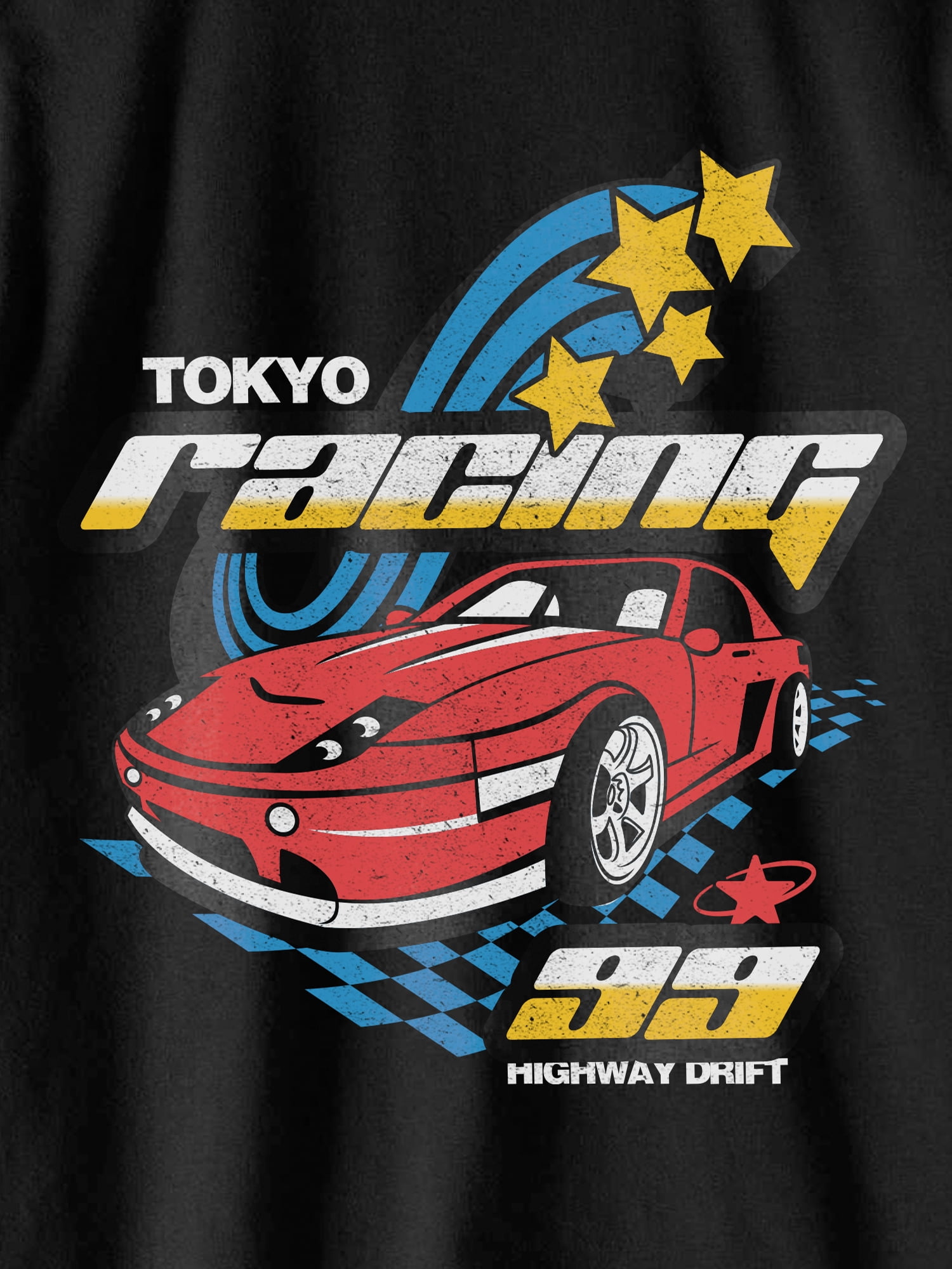Wonder Nation Boys Tokyo Racing, Crew Neck, Short Sleeve
