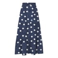 thumbnail image 5 of Jsaierl Women's Polka Dot Tiered Maxi Skirt, Drawstring Waist Casual Flowy Skirt, Retro Ditsy Print Skirt for Picnic & Brunch, 5 of 7