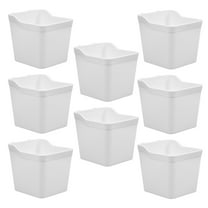 GOOHOCHY Pegboard Bins White 8Pcs Peg Board Bin Set