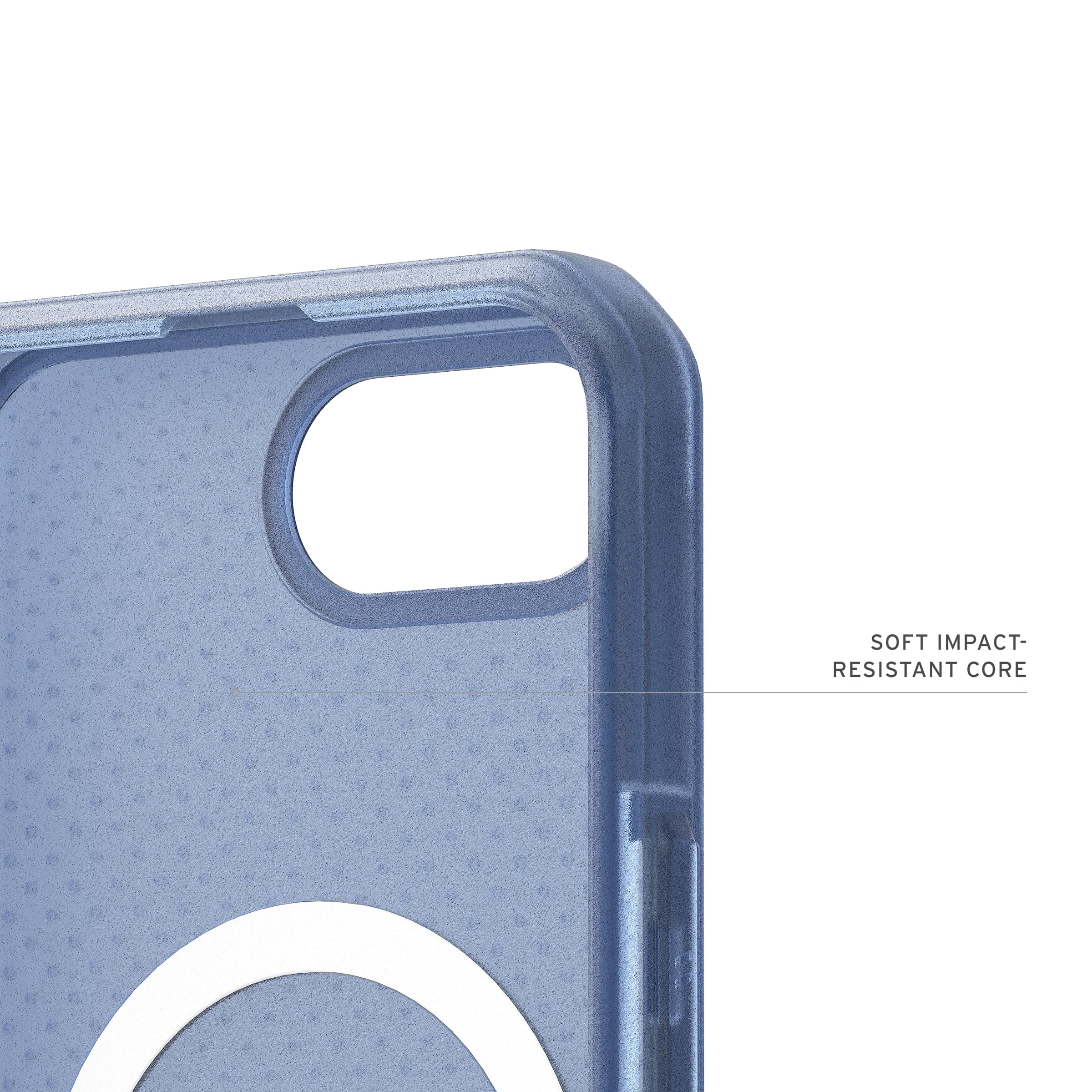UAG iPhone 17e / iPhone 16e Case Dot - Compatible with MagSafe Rugged Lightweight Textured Clear Military Grade Drop Proof Protective Cover, Cloud Blue