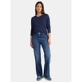 thumbnail image 2 of Time and Tru Women's High Rise Flare Jeans With Side Seam Details, 32" Inseam, Sizes 0-20, 2 of 4