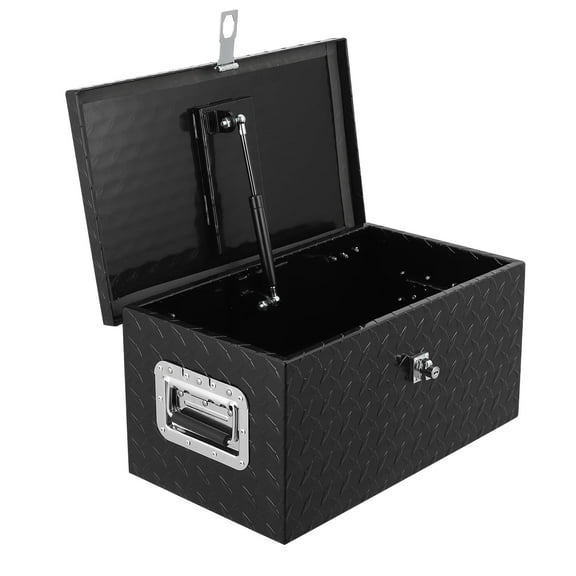 20 Inch Aluminum Plate Tool Box With Lock and Keys, Waterproof Truck Storage Organizer Chest for Pick Up Truck Bed, Rv Trailer/Van With Side Handle