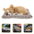 thumbnail image 3 of Accesorios para tablero de automóvil, lindo perro de peluche realista durmiendo sobre tapete, adorno decorativo para el interior del automóvil, cachorro de peluche, 3 of 8