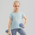 thumbnail image 5 of 5-12T Kids Big Girls Dance Sports Shirts Athletic Running Gymnastics Yoga Tee Tops, 5 of 9