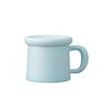 thumbnail image 1 of Taza de cerámica con tapa, juego de 1 taza de café de dos colores, capacidad de 325 ml for oficina o for combinar en pareja., 1 of 5