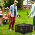 thumbnail image 6 of Yesfashion 26 Inches Square Fire Pit Wood Burning [Easy Assembling, No Tools Required] [Large Burning Space] Outdoor Firepit with Spark Screen for Patio Garden Camping Picnic Bonfire, 6 of 6