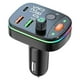 thumbnail image 2 of Transmisor FM para coche con Bluetooth, compatible con llamadas manos libres, 3 puertos de carga, reproductor MP3, 2 of 14