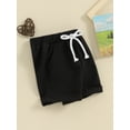 thumbnail image 5 of FEORJGP Toddler Baby Boys Girls Shorts 0-3Y Infant Elastic Waist Drawstring Shorts Solid Rolled Hem Bottoms with Pockets Summer Clothes, 5 of 9