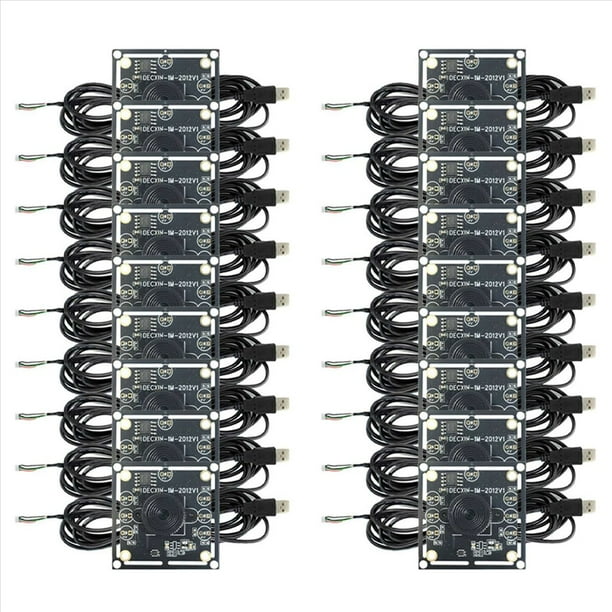 Módulo de Cámara de 100 Grados de 18 Piezas, 1 MP, OV9732, 1280 X 720, Controlador USB Gratuito, Enfoque Manual, con Cable de 2 Metros para WinXP/7/8/10