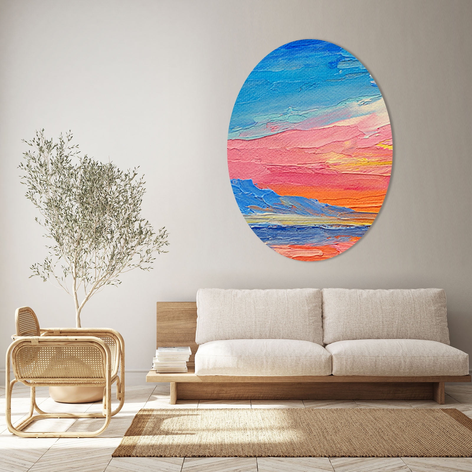 Uxcell Painting Canvas Panels, 2 Pack 12x16 Inch Oval Wood Frame Blank Art Board Panels, White