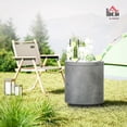 thumbnail image 2 of Mesa auxiliar HOMCOM 9,8 L de hormigón gris para patio, 2 of 9