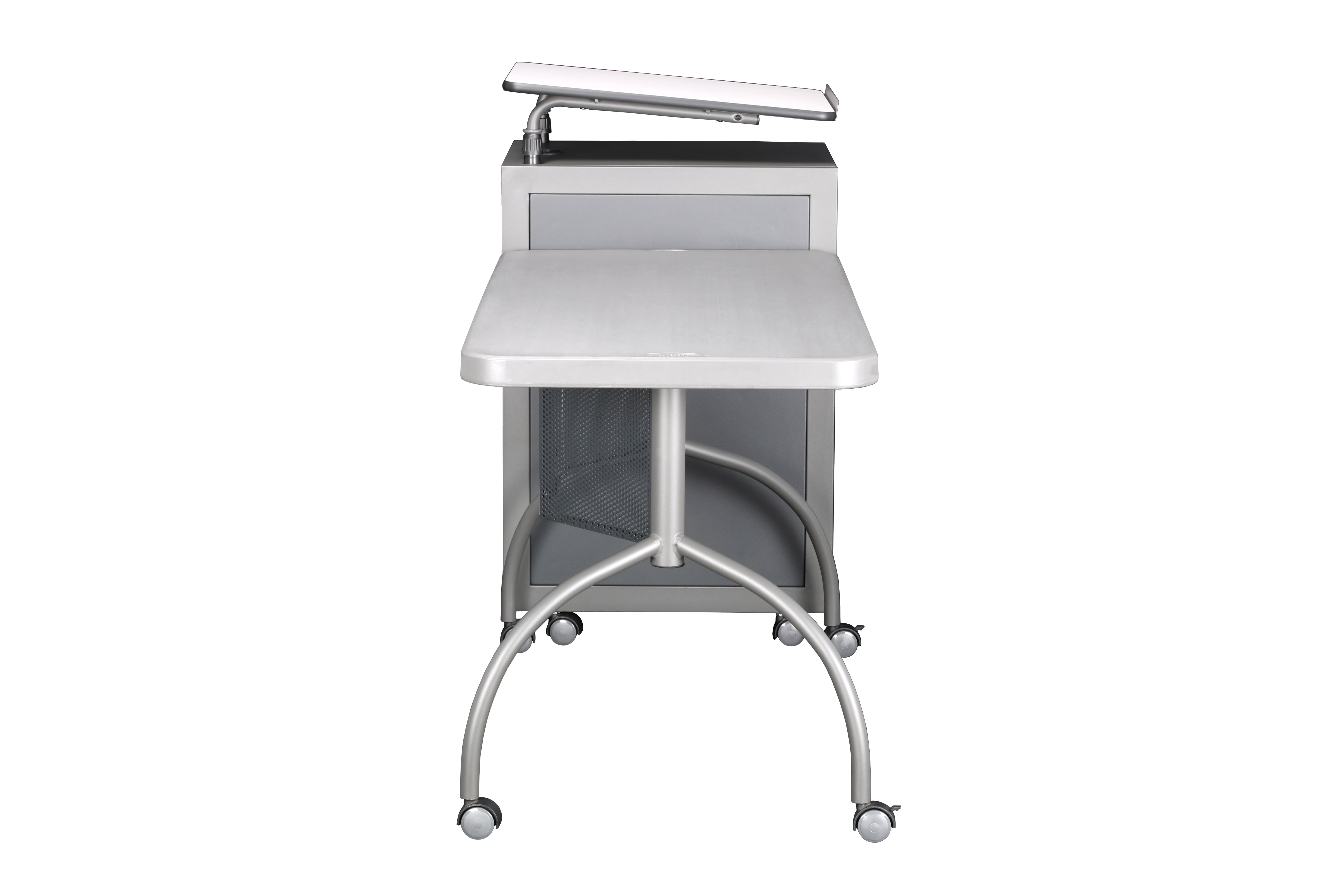 Hampden Furnishings EDU Podium Desk and Lectern Combo, Charcoal Slate and Black