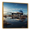 thumbnail image 2 of Designart "Futuristic Silver Space Plane Interpretation I" Plane Floater Framed Wall Art Prints, 2 of 5