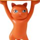 thumbnail image 2 of Estatuillas De Bandeja Figuritas de bandeja de resina para gatos, llave de entrada interior, almacenamiento de dulces de escritorio (naranja) Wdftyju Libre de BPA, 2 of 3