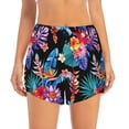 thumbnail image 2 of Picia Tropical Palm Leaves Pattern Women's 2 in 1 Athletic Running Shorts High Waisted Workout Casual Gym Sweat Shorts with Comfy Liner Zipper Pockets-XX-Large, 2 of 9