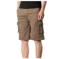 thumbnail image 2 of Mens Shorts Men's Casual Mid Waist Cropped Trousers Multi Pockets Outdoor Straight Leg Pants Shorts Pants Jean Shorts Cargo Shorts for Men Coffee 40 Cotton Blend, 2 of 7