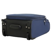 VERAGE Underseat Carry on Luggage with Wheels & USB Port, Bag for Airlines, Lightweight Suitcase for Men Women, Pilots and Crew, Navy (16-Inch)