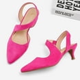 thumbnail image 3 of Bocca Women's Heel Pumps Hot Pink 2 inch Slingback Dress Shoes 9.5M, 3 of 5