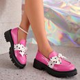 thumbnail image 3 of HEWUQI Women's Polka Dot Bow Loafers Platform Business Casual Dressy slip on Comfortable Breathable Arch Support for Daily Commuting Pink Size 9, 3 of 6