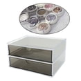 thumbnail image 4 of Organizador de de uñas Cosméticos a prueba de polvo 2 niveles Pantalla acrílica Estuche de maquillaje Caja de almacenamiento para dormitorio E Negro, 4 of 8